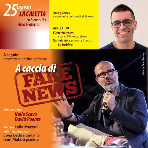 Siniscola. A caccia di fake news con Nello Scavo e David Puente. Questa  sera a La Caletta, in diretta su Sardegna Live